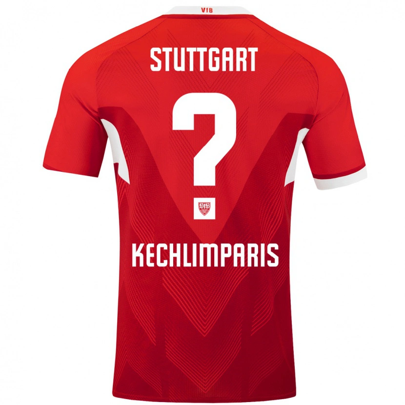 Danxen Kinder Ioannis Kechlimparis #0 Rot Weiß Auswärtstrikot Trikot 2024/25 T-Shirt