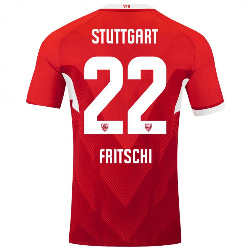 Danxen Kinder Paulo Fritschi #22 Rot Weiß Auswärtstrikot Trikot 2024/25 T-Shirt