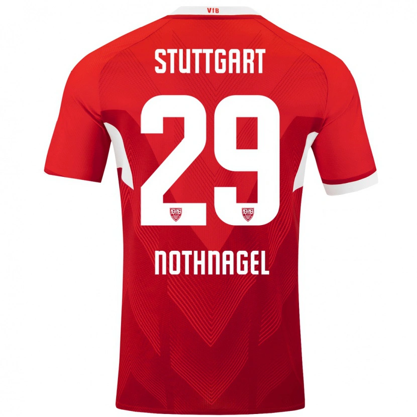 Danxen Kinder Dominik Nothnagel #29 Rot Weiß Auswärtstrikot Trikot 2024/25 T-Shirt