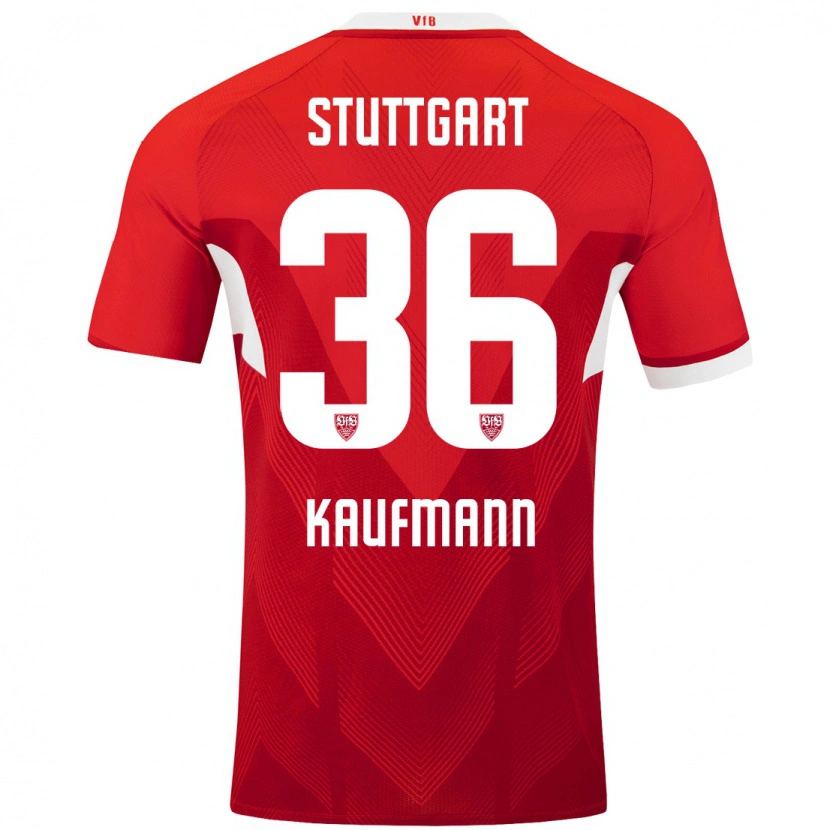 Danxen Kinder Tino Kaufmann #36 Rot Weiß Auswärtstrikot Trikot 2024/25 T-Shirt