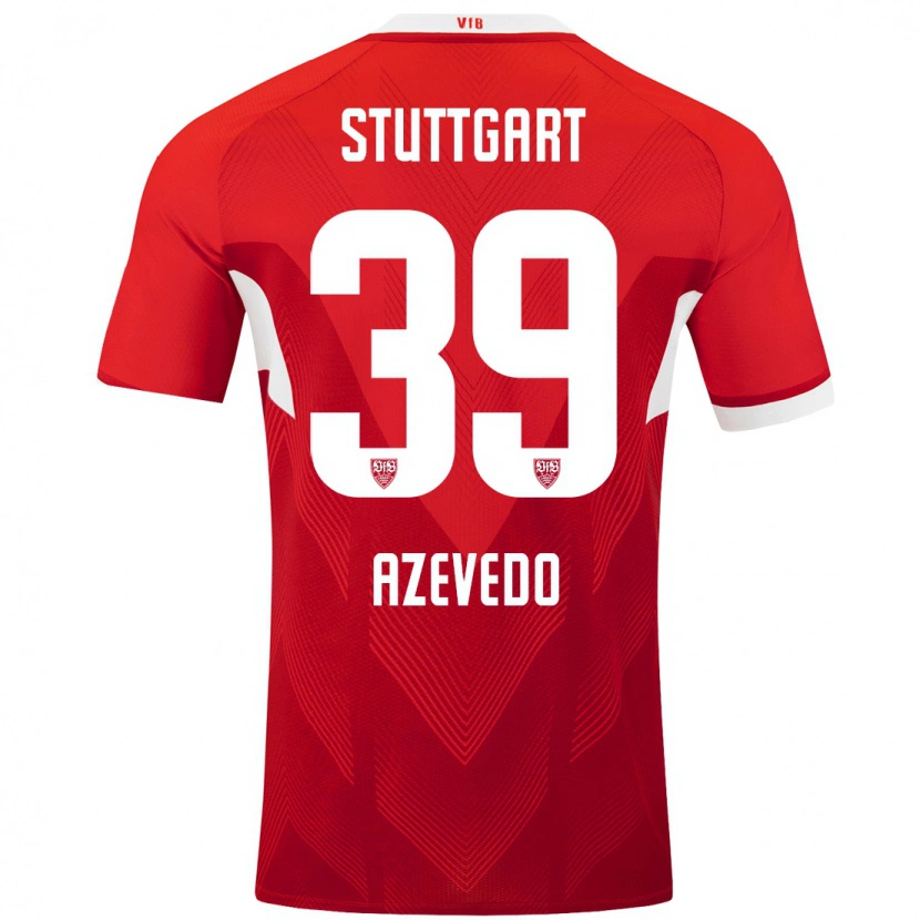 Danxen Kinder Alexandre Azevedo #39 Rot Weiß Auswärtstrikot Trikot 2024/25 T-Shirt