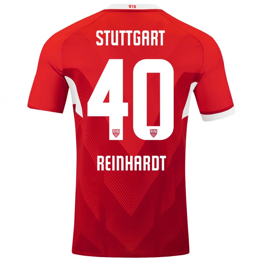 Danxen Kinder Peter Reinhardt #40 Rot Weiß Auswärtstrikot Trikot 2024/25 T-Shirt