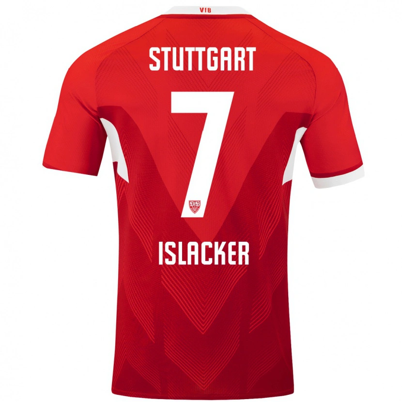 Danxen Kinder Mandy Islacker #7 Rot Weiß Auswärtstrikot Trikot 2024/25 T-Shirt