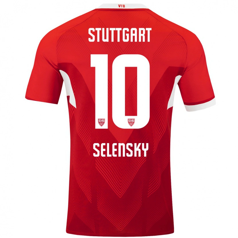 Danxen Kinder Anja Selensky #10 Rot Weiß Auswärtstrikot Trikot 2024/25 T-Shirt