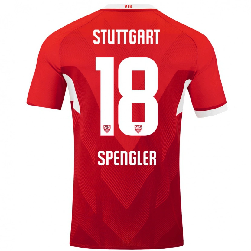 Danxen Kinder Jana Spengler #18 Rot Weiß Auswärtstrikot Trikot 2024/25 T-Shirt