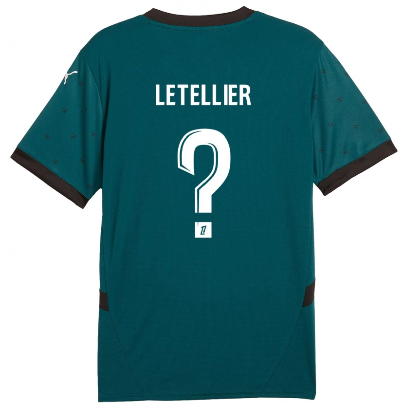 Danxen Kinder Trévor Letellier #0 Dunkelgrün Auswärtstrikot Trikot 2024/25 T-Shirt