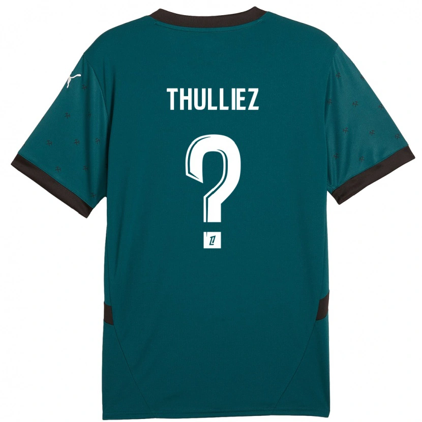 Danxen Kinder Lucie Thulliez #0 Dunkelgrün Auswärtstrikot Trikot 2024/25 T-Shirt