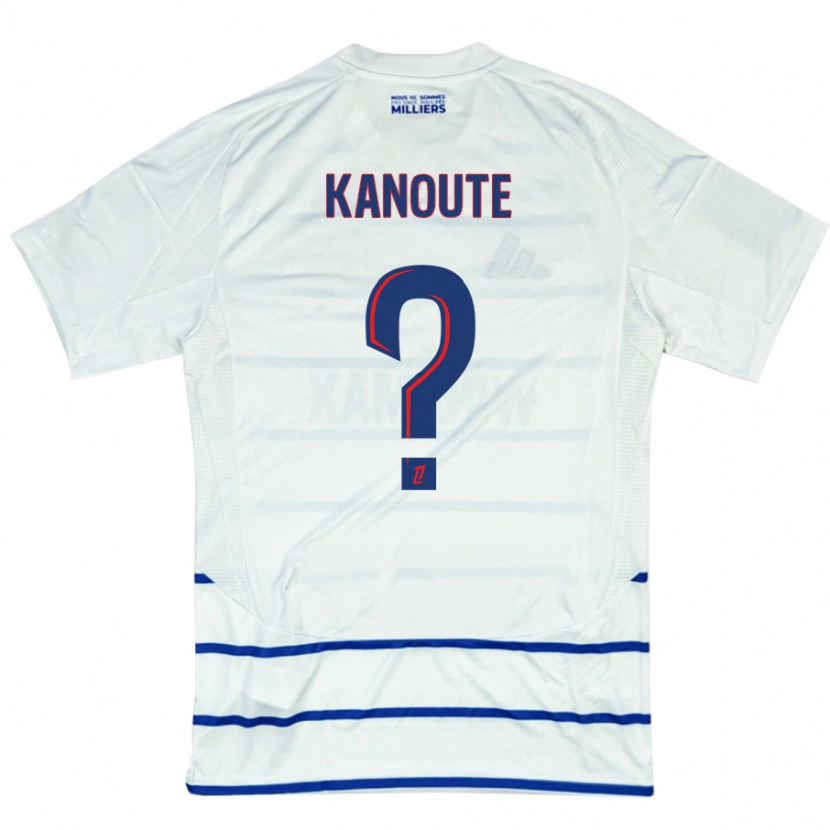 Danxen Kinder Mahamadou Kanouté #0 Weiß Blau Auswärtstrikot Trikot 2024/25 T-Shirt