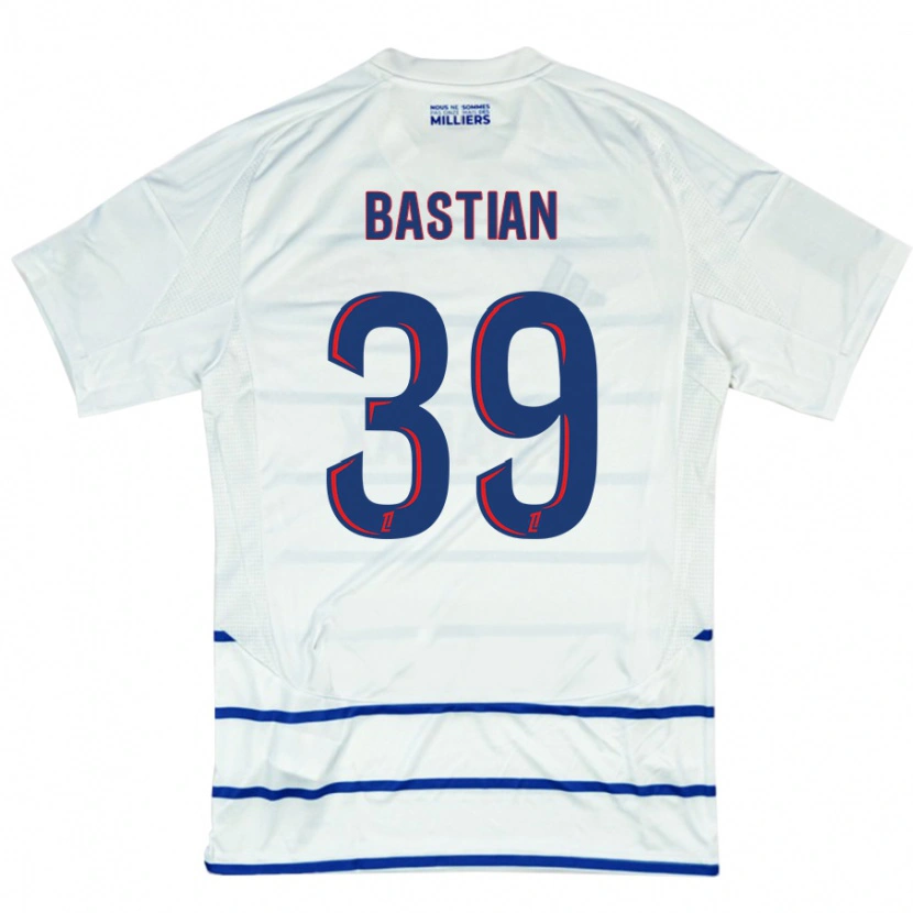 Danxen Kinder Maxime Bastian #39 Weiß Blau Auswärtstrikot Trikot 2024/25 T-Shirt