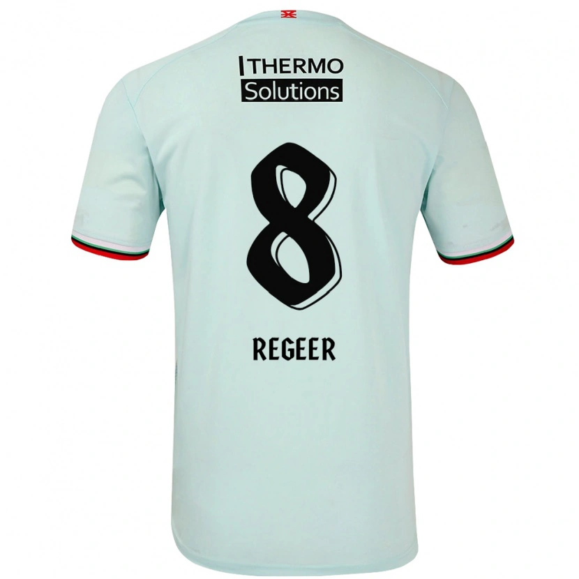 Danxen Kinder Youri Regeer #8 Hellgrün Auswärtstrikot Trikot 2024/25 T-Shirt