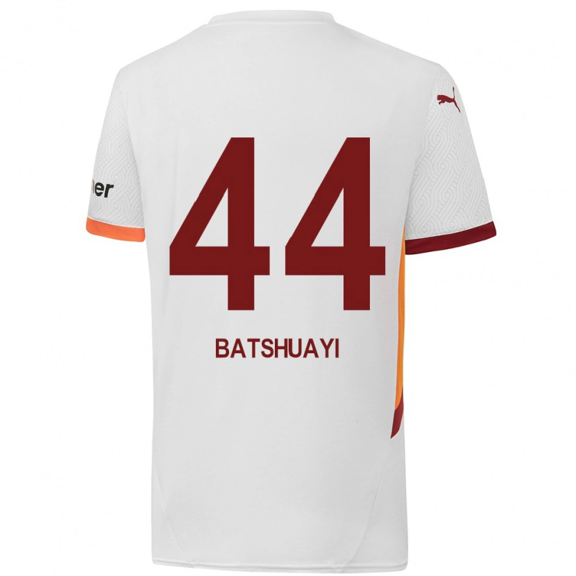 Danxen Kinder Michy Batshuayi #44 Weiß Gelb Rot Auswärtstrikot Trikot 2024/25 T-Shirt