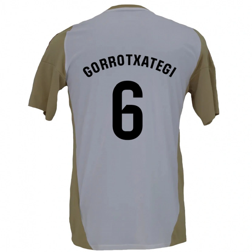 Danxen Kinder Jon Gorrotxategi #6 Braunweiß Auswärtstrikot Trikot 2024/25 T-Shirt