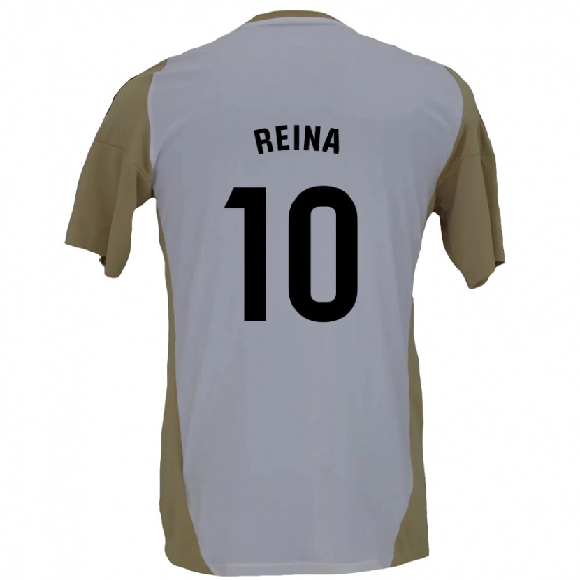 Danxen Kinder Alberto Reina #10 Braunweiß Auswärtstrikot Trikot 2024/25 T-Shirt