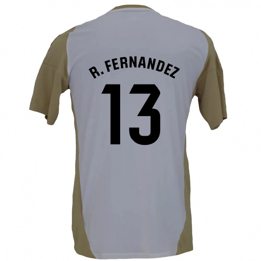 Danxen Kinder Raúl Fernández #13 Braunweiß Auswärtstrikot Trikot 2024/25 T-Shirt