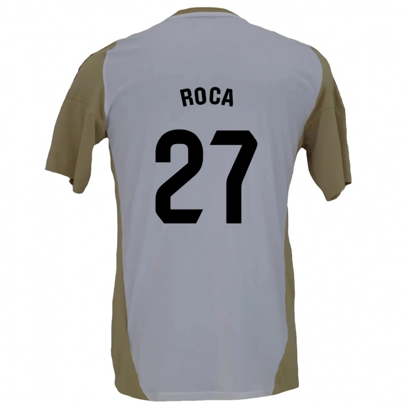 Danxen Kinder Joel Roca #27 Braunweiß Auswärtstrikot Trikot 2024/25 T-Shirt