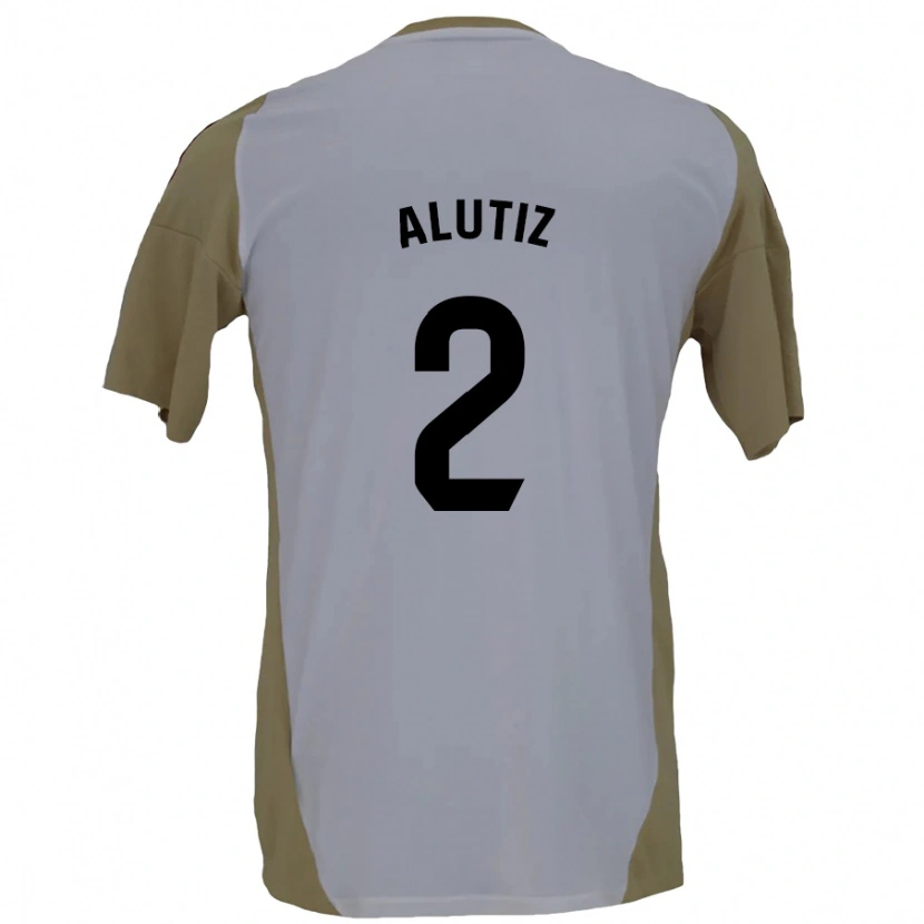 Danxen Kinder Hodei Alutiz #2 Braunweiß Auswärtstrikot Trikot 2024/25 T-Shirt