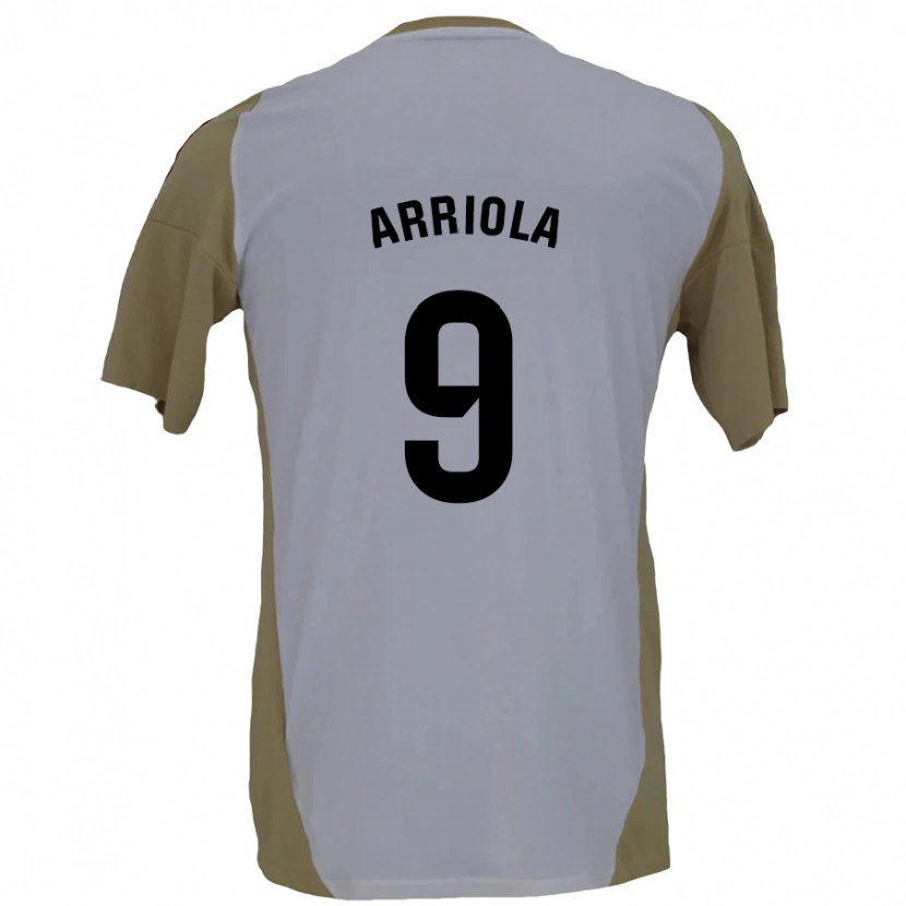 Danxen Kinder Marcos Arriola #9 Braunweiß Auswärtstrikot Trikot 2024/25 T-Shirt