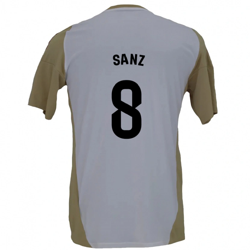 Danxen Kinder Álvaro Sanz #8 Braunweiß Auswärtstrikot Trikot 2024/25 T-Shirt