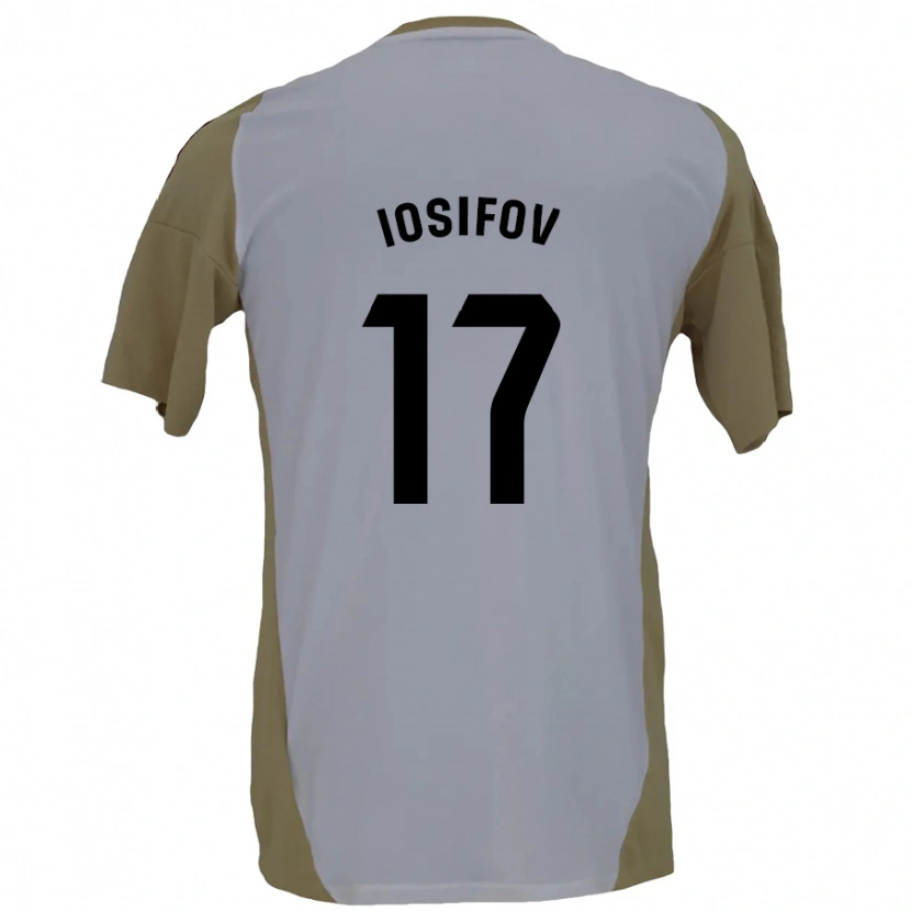 Danxen Kinder Nikita Iosifov #17 Braunweiß Auswärtstrikot Trikot 2024/25 T-Shirt