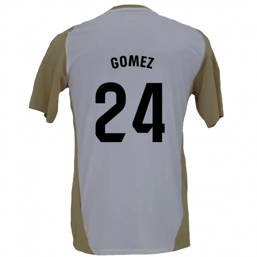 Danxen Kinder Jonathan Gómez #24 Braunweiß Auswärtstrikot Trikot 2024/25 T-Shirt