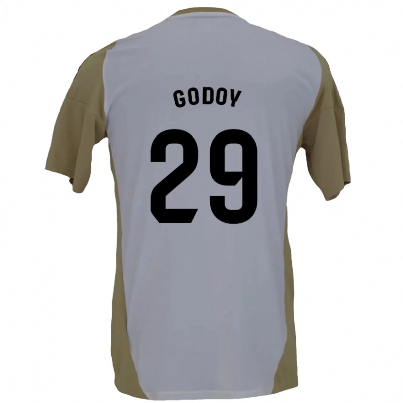 Danxen Kinder Alan Godoy #29 Braunweiß Auswärtstrikot Trikot 2024/25 T-Shirt