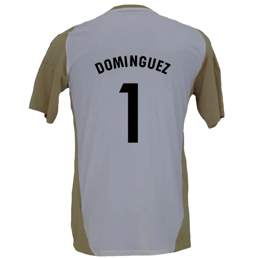 Danxen Kinder Iago Domínguez #1 Braunweiß Auswärtstrikot Trikot 2024/25 T-Shirt