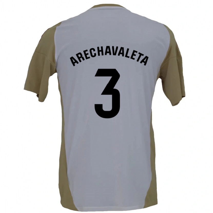 Danxen Kinder Jorge Arechavaleta #3 Braunweiß Auswärtstrikot Trikot 2024/25 T-Shirt