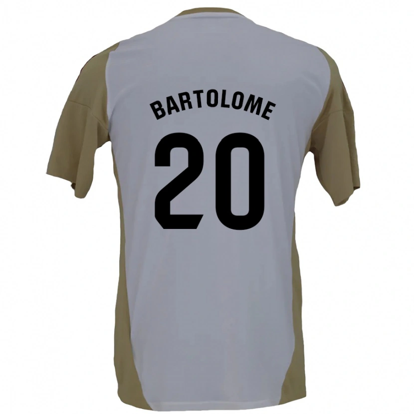 Danxen Kinder Diego Bartolomé #20 Braunweiß Auswärtstrikot Trikot 2024/25 T-Shirt