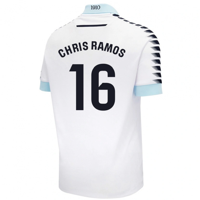 Danxen Kinder Chris Ramos #16 Weiß Blau Auswärtstrikot Trikot 2024/25 T-Shirt