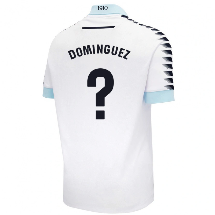 Danxen Kinder Rubén Domínguez #0 Weiß Blau Auswärtstrikot Trikot 2024/25 T-Shirt