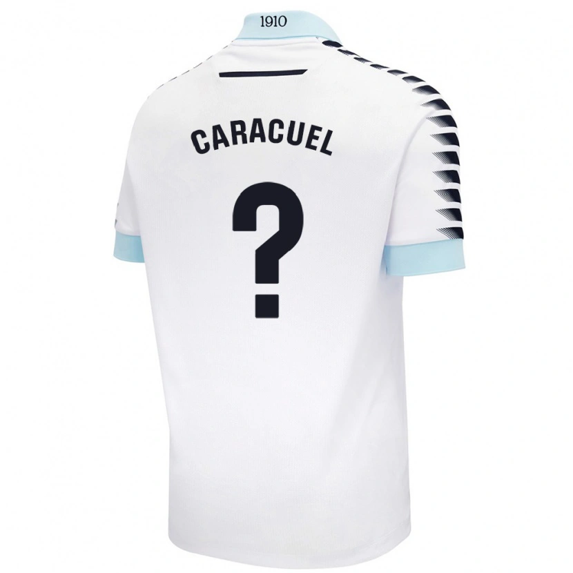 Danxen Kinder Toni Caracuel #0 Weiß Blau Auswärtstrikot Trikot 2024/25 T-Shirt