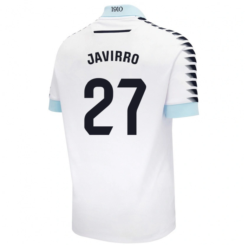 Danxen Kinder Javirro #27 Weiß Blau Auswärtstrikot Trikot 2024/25 T-Shirt