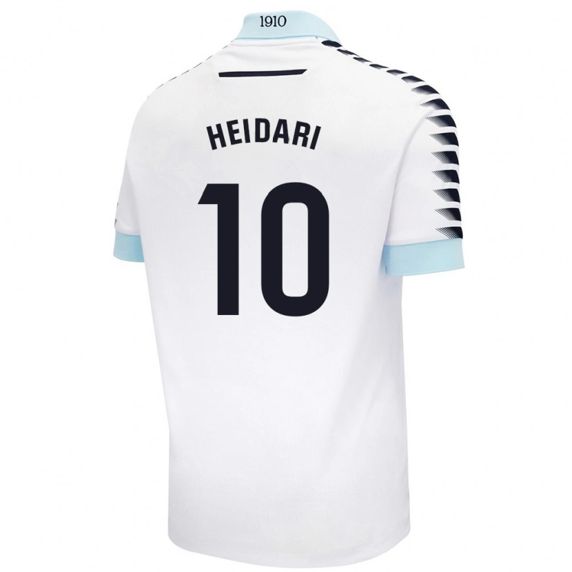 Danxen Kinder Arman Heidari #10 Weiß Blau Auswärtstrikot Trikot 2024/25 T-Shirt