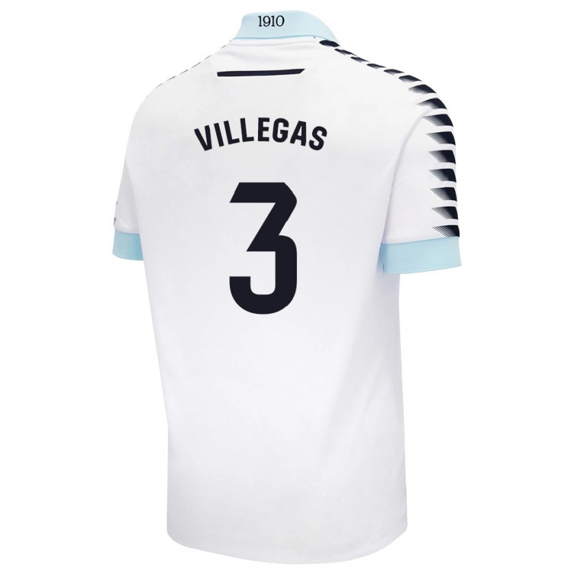 Danxen Kinder Virginia Villegas Rico #3 Weiß Blau Auswärtstrikot Trikot 2024/25 T-Shirt