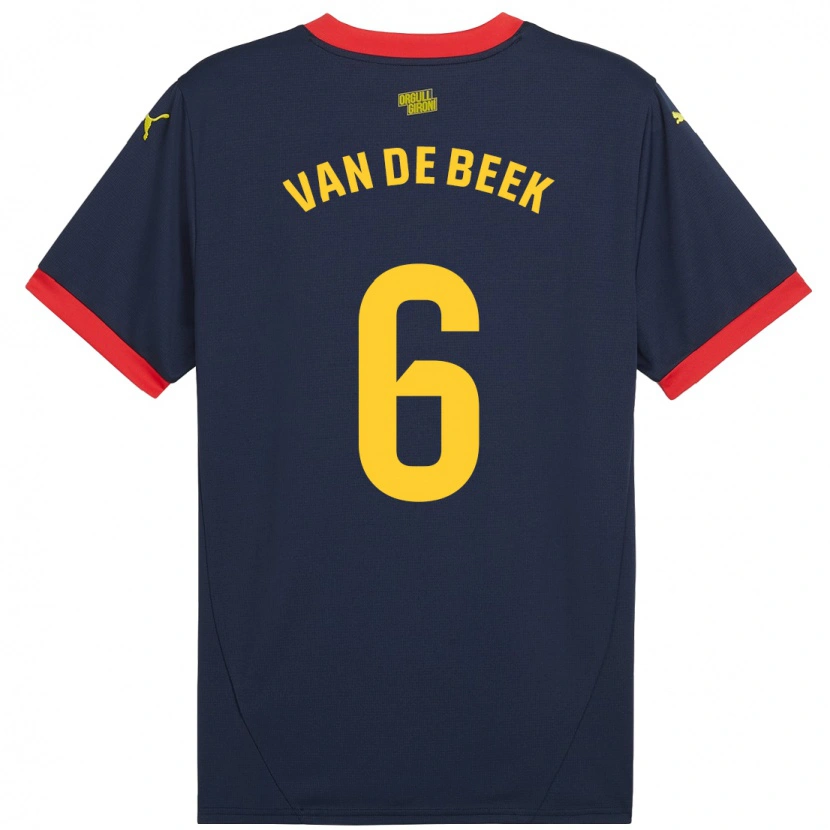 Danxen Kinder Donny Van De Beek #6 Marinerot Auswärtstrikot Trikot 2024/25 T-Shirt