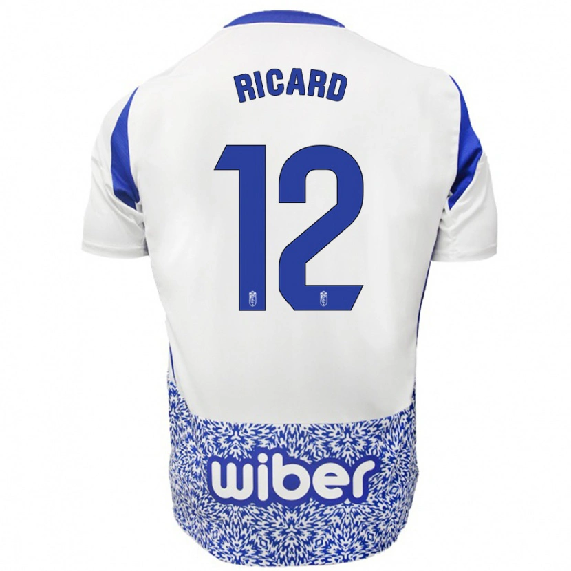 Danxen Kinder Ricard Sánchez #12 Weiß Blau Auswärtstrikot Trikot 2024/25 T-Shirt