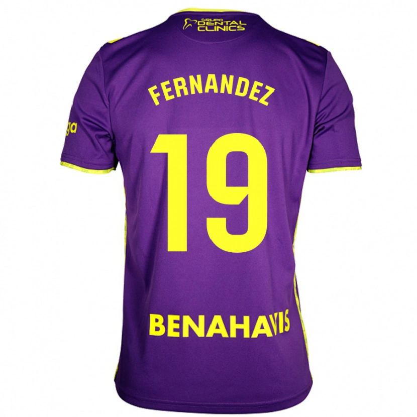 Danxen Kinder Raúl Fernández #19 Lila Gelb Auswärtstrikot Trikot 2024/25 T-Shirt