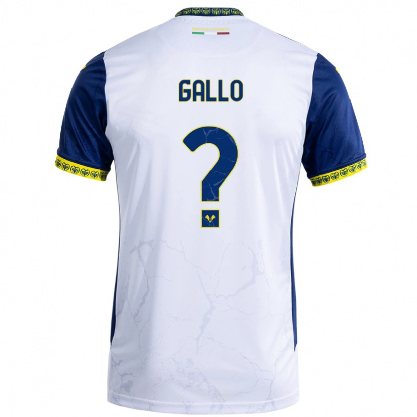 Danxen Kinder Alessio Gallo #0 Weiß Blau Auswärtstrikot Trikot 2024/25 T-Shirt