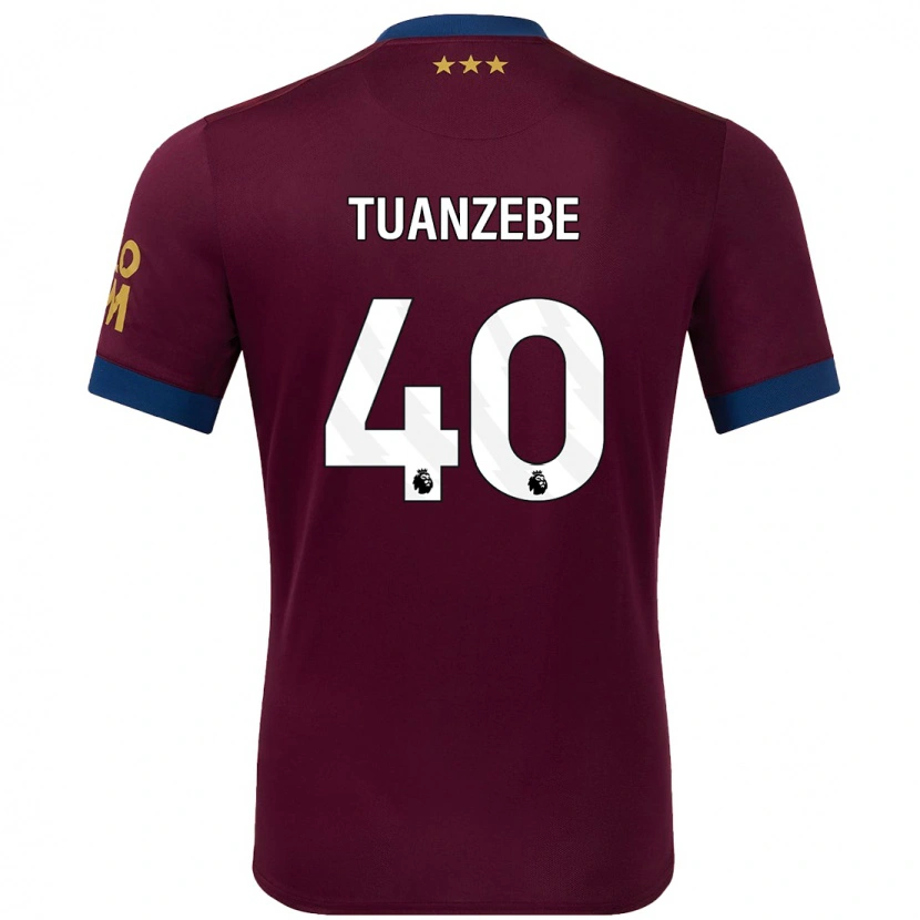 Danxen Kinder Axel Tuanzebe #40 Braun Auswärtstrikot Trikot 2024/25 T-Shirt