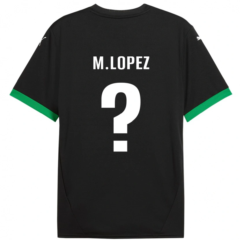 Danxen Herren Maxime López #0 Schwarz Dunkelgrün Heimtrikot Trikot 2024/25 T-Shirt