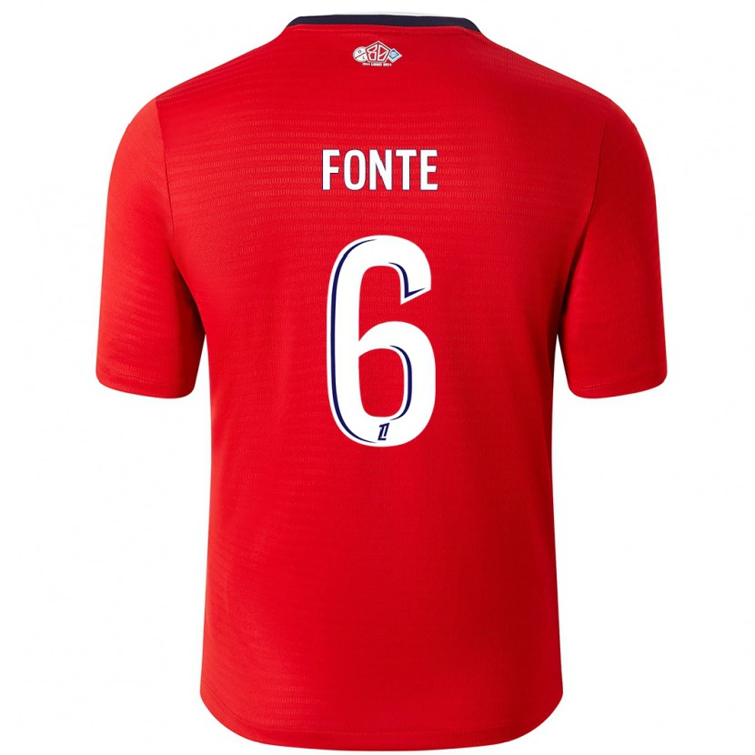 Danxen Herren Jose Fonte #6 Rot Weiß Heimtrikot Trikot 2024/25 T-Shirt