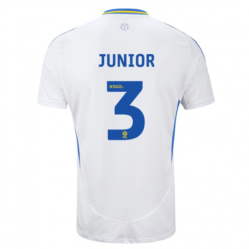 Danxen Herren Junior Firpo #3 Weiß Blau Heimtrikot Trikot 2024/25 T-Shirt