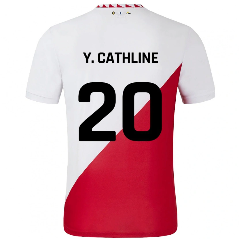 Danxen Herren Yoann Cathline #20 Weiß Rot Heimtrikot Trikot 2024/25 T-Shirt