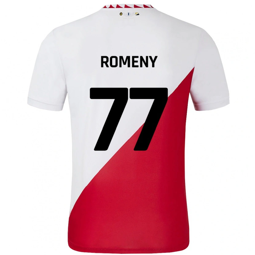 Danxen Herren Ole Romeny #77 Weiß Rot Heimtrikot Trikot 2024/25 T-Shirt