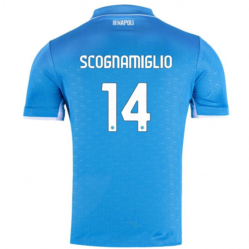 Danxen Herren Fabio Scognamiglio #14 Himmelblau Heimtrikot Trikot 2024/25 T-Shirt