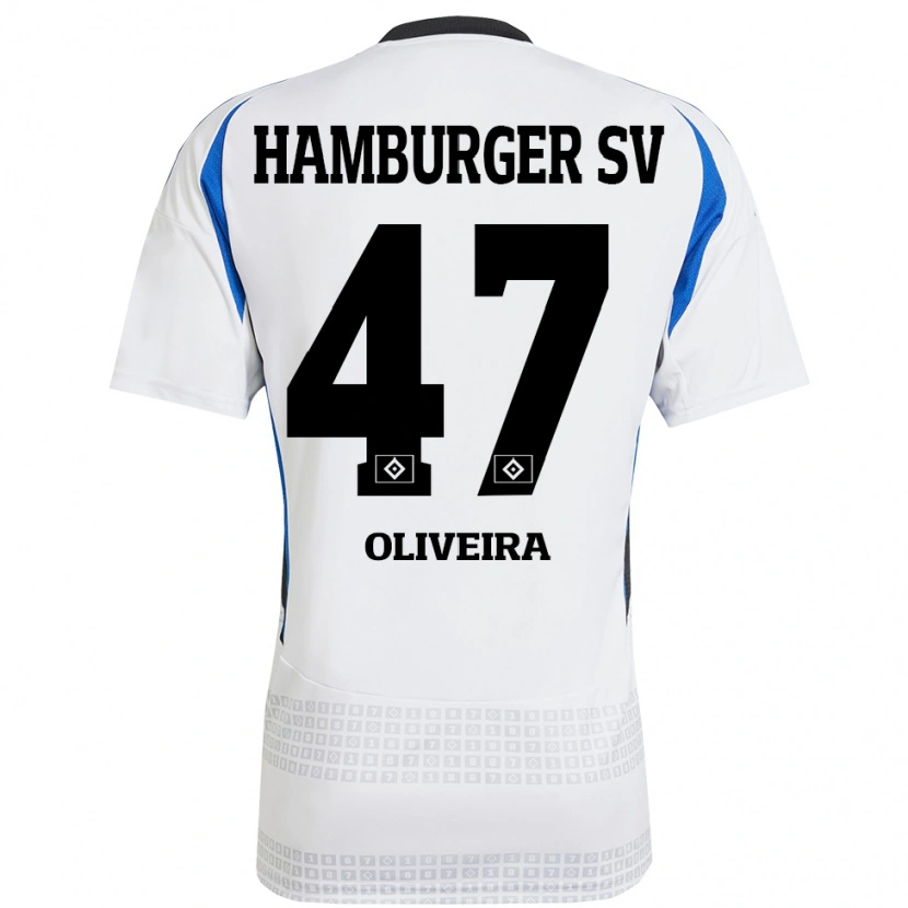 Danxen Herren Nicolas Oliveira #47 Weiß Blau Heimtrikot Trikot 2024/25 T-Shirt