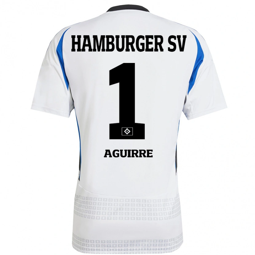 Danxen Herren José Aguirre #1 Weiß Blau Heimtrikot Trikot 2024/25 T-Shirt