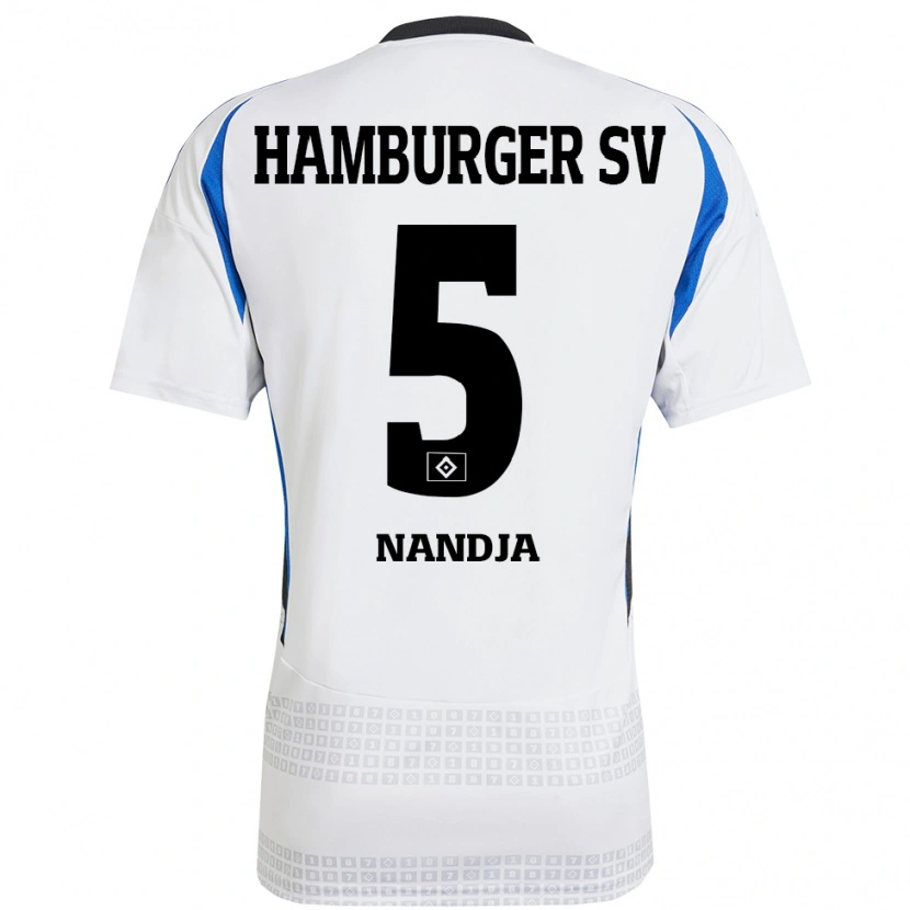 Danxen Herren Shafiq Nandja #5 Weiß Blau Heimtrikot Trikot 2024/25 T-Shirt