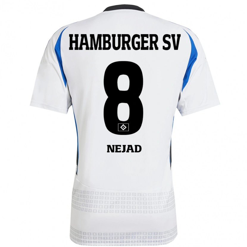 Danxen Herren Milad Nejad #8 Weiß Blau Heimtrikot Trikot 2024/25 T-Shirt