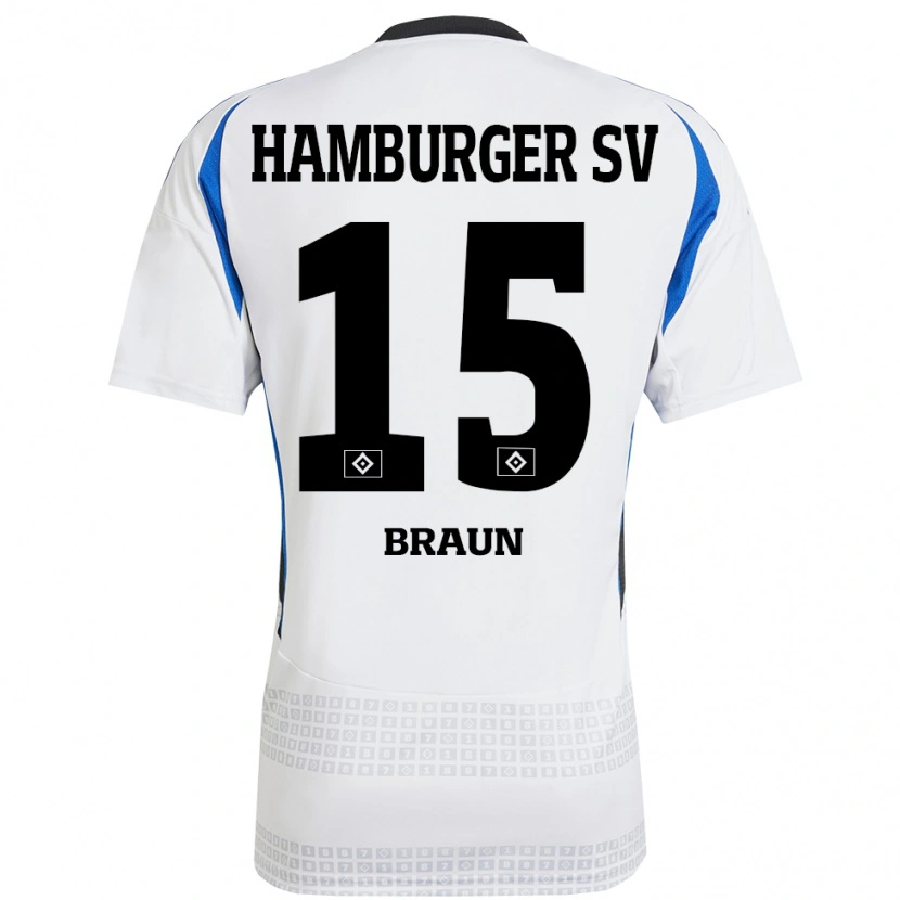 Danxen Herren Jana Braun #15 Weiß Blau Heimtrikot Trikot 2024/25 T-Shirt